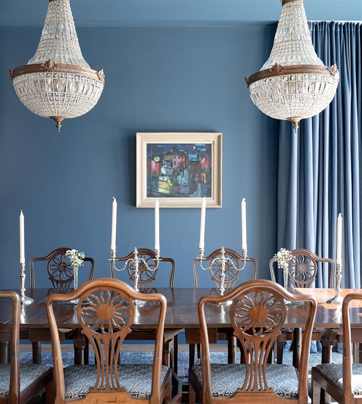 Blue Dining Room By Sara Cosgrove Studio